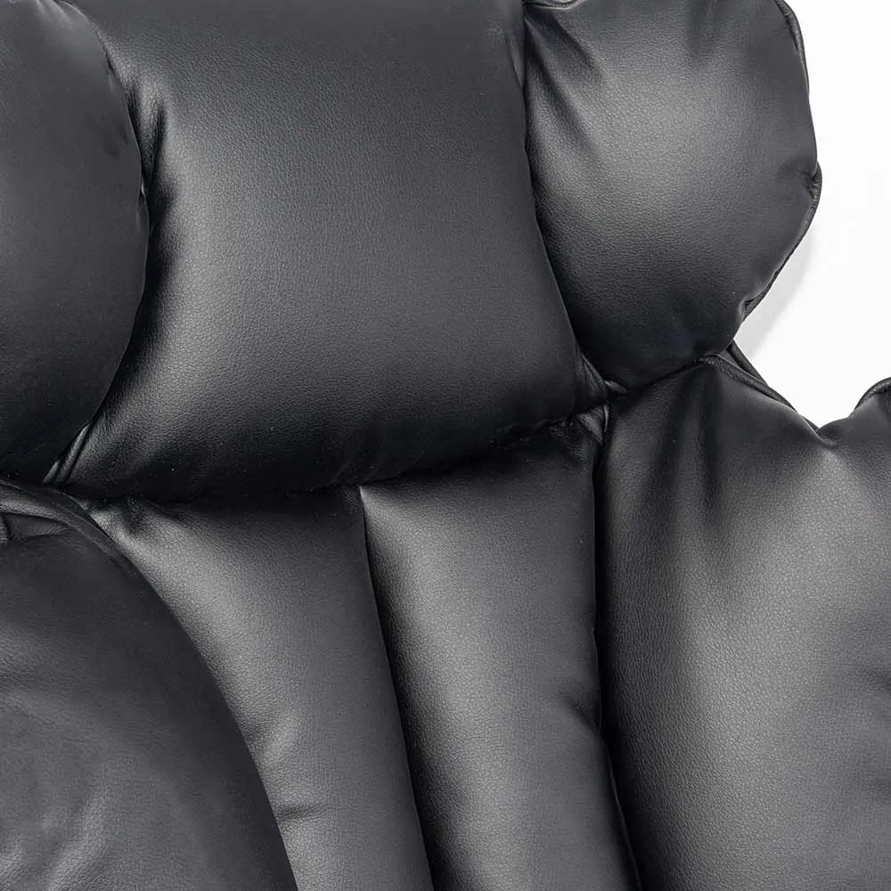 Scaun directorial negru din piele ecologica rezistent pana la 150 kg OFF 413