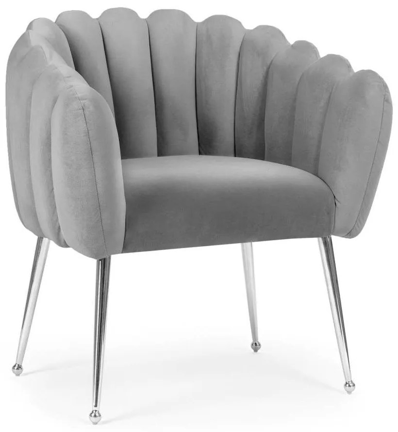 Scaun Lili gri/silver – H81 cm