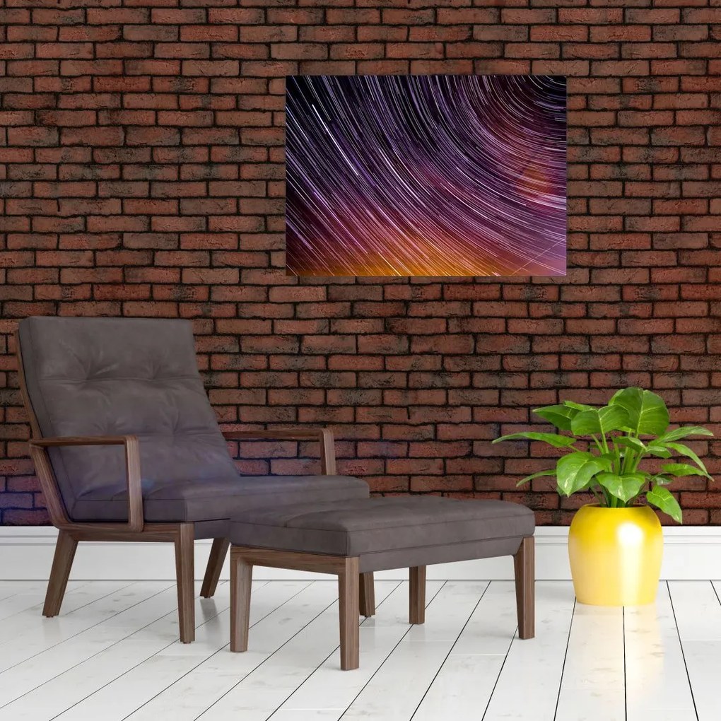 Tablou pe sticlă cu stele șterse pe cer (70x50 cm)