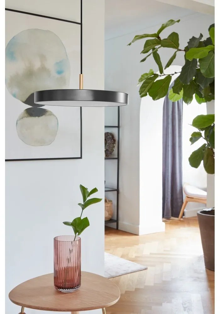 Lustră gri antracit LED cu abajur din metal ø 31 cm Asteria Mini – UMAGE