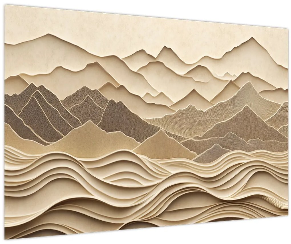 Tablou - Linii Montane 3D (90x60 cm)