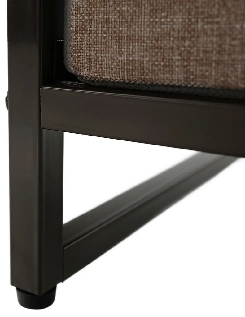 Comodă cu sertare din material textil HAZEL TIP 2,maro, M