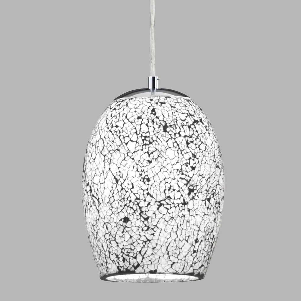 Pendul design modern Crackle alb mozaic 8069WH SRT