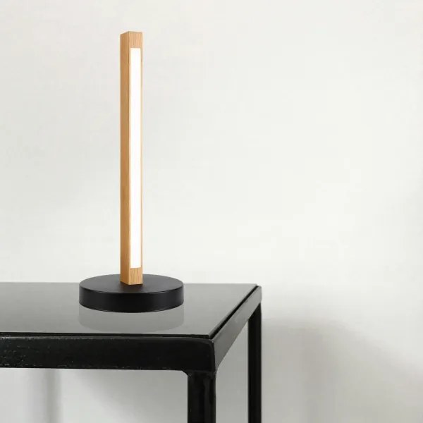 Lampă LED de birou VERDE LED/10W/230V 3000K stejar/negru