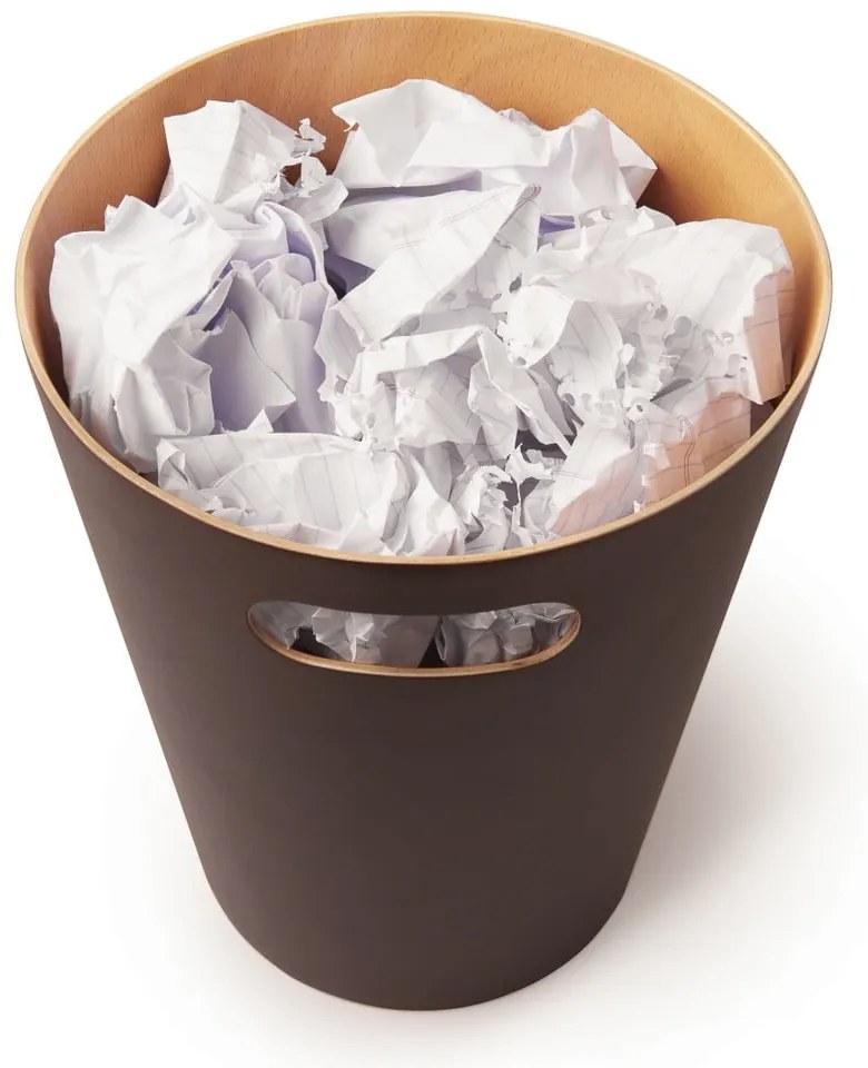 Coș de gunoi Umbra Woodrow, 7,5 l, maro