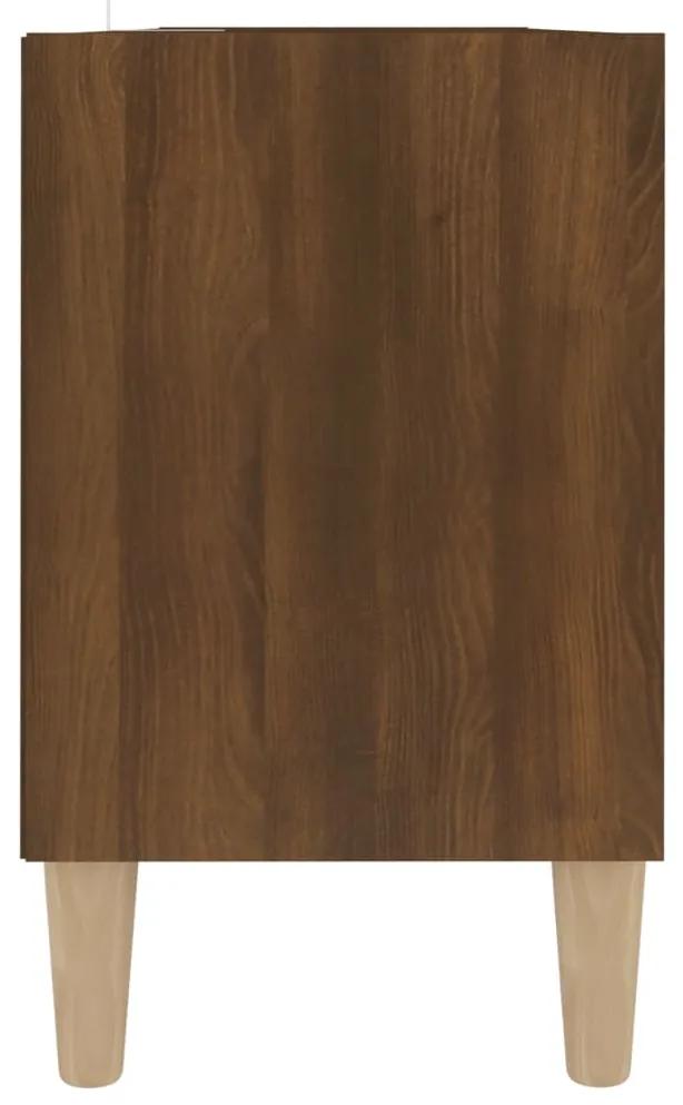Comoda TV, picioare lemn masiv, stejar maro, 103,5x30x50 cm 1, Stejar brun, 103.5 x 30 x 50 cm