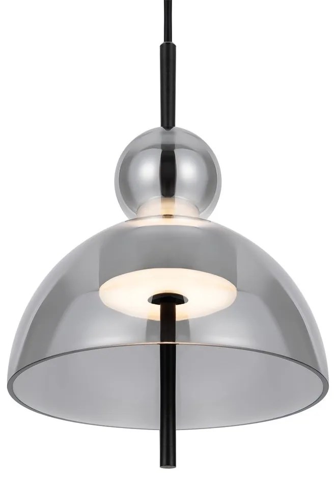 Lustra/Pendul LED design modern decorativ Bangkok 25cm, fumuriu