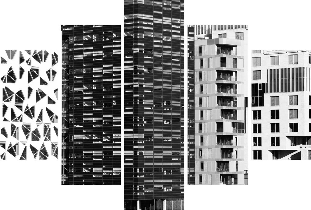 Tablou cu arhitectura alb neagră (150x105 cm)