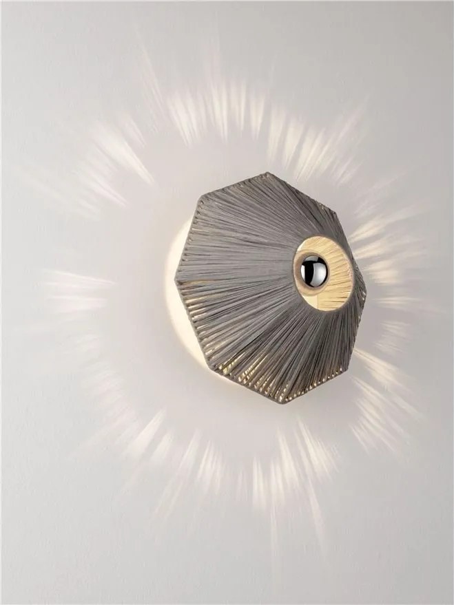 Aplica de perete cu design texturat ELVIO gri 30cm