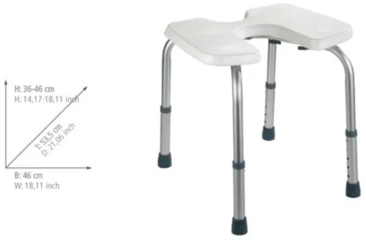 WENKO 206051100 - Scaun SECURA 46x53,5 cm alb/argintiu