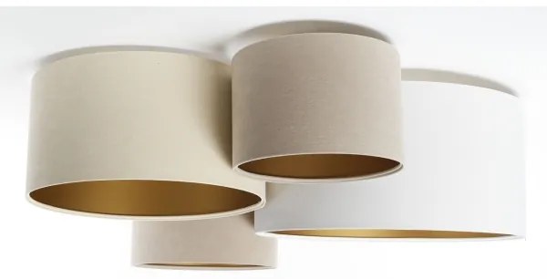 Plafonieră SPACE 4xE27/60W/230V bej/alb/auriu