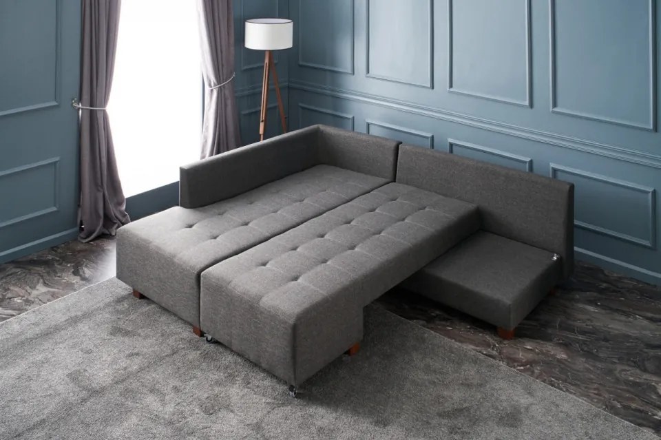 Coltar Extensibil Manama Corner Sofa Bed Left, Antracit