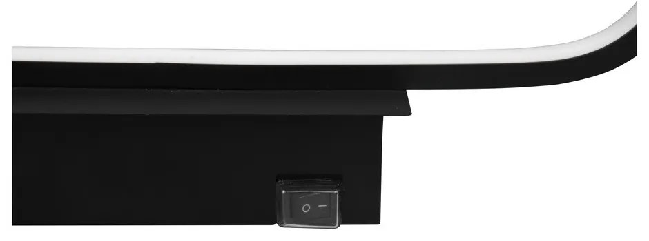 Aplică de perete negru-mat LED (lungime 40 cm) Gianni – Trio