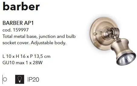 Aplica de perete design clasic BARBER AP1