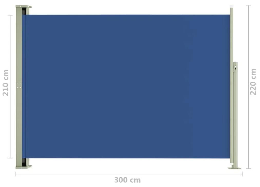 Copertina laterala retractabila terasa, albastru, 220x300 cm Albastru, 220 x 300 cm