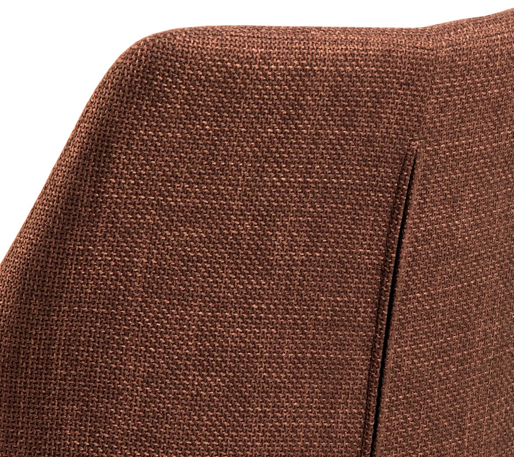 MAZZONI EXPORT VERA Teracotă (material Basel 44) - SCAUN MODERN ADÂNC TAPIȚAT PENTRU SALON/LIVING LOFT