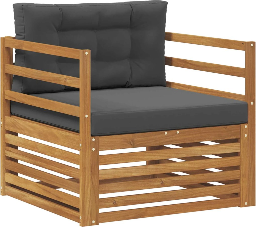 vidaXL Set de canapele de exterior Lemn de acacia solid și poliester