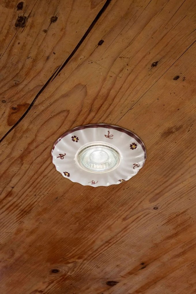 Spot incastrabil design retro realizat manual din ceramica PESCARA