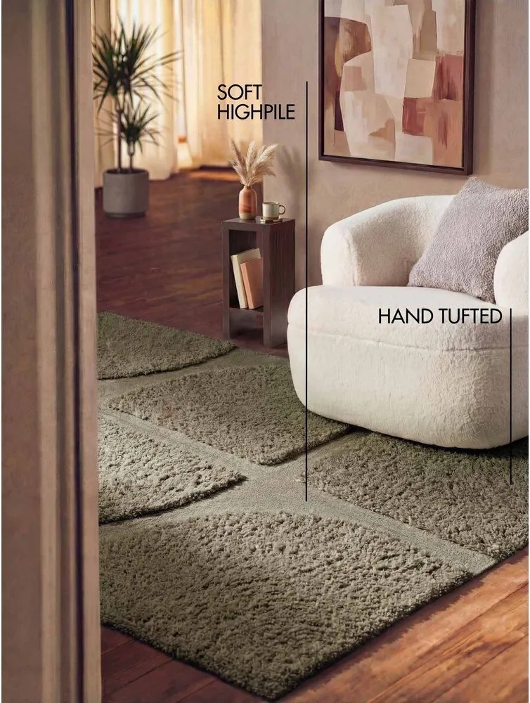 Covor kaki țesut manual 120x180 cm Lambeth Jasper – Ted Baker