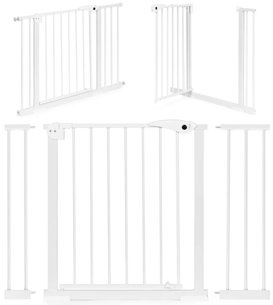 Șină de siguranță 74-105 cm pentru scări și uși oțel alb