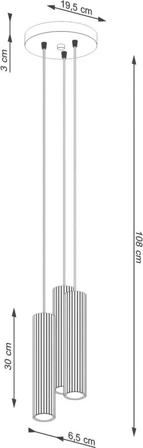 Lustră taupe din metal ø 19,5 cm Gleam – Sollux