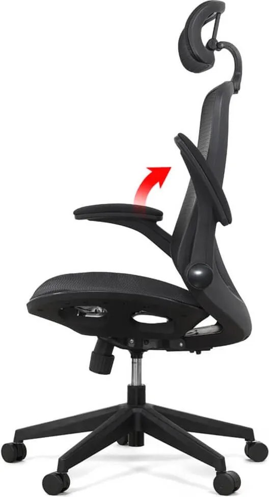 Scaun ergonomic SYYT 9509 negru, mesh complet și șezut reglabil