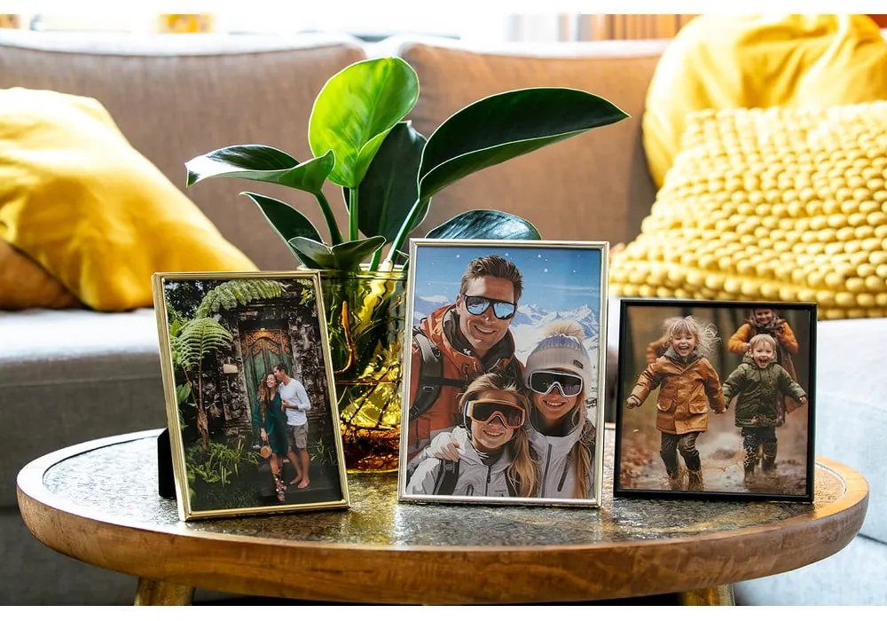 Ramă foto neagră de sine stătătoare/de suspendat din metal 16x16 cm Sweet Memory – Zilverstad