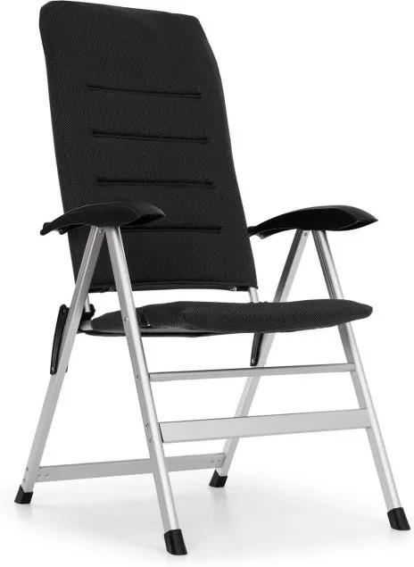 Blumfeldt Almagro, scaun de grădină, din aluminiu, zona de șezut din spumă, negru