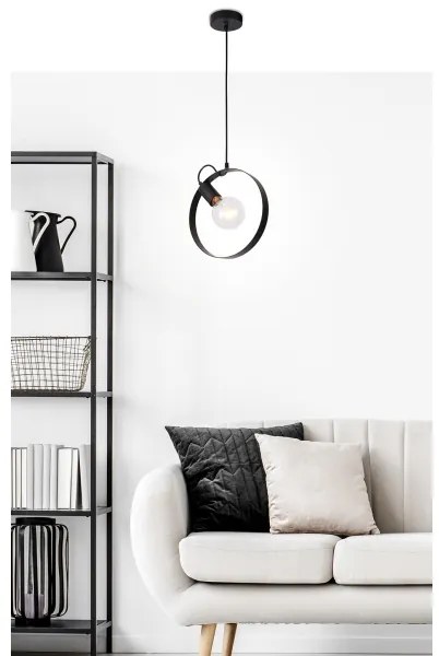 Lustră pe cablu NEXO 1xE27/40W/230V negru