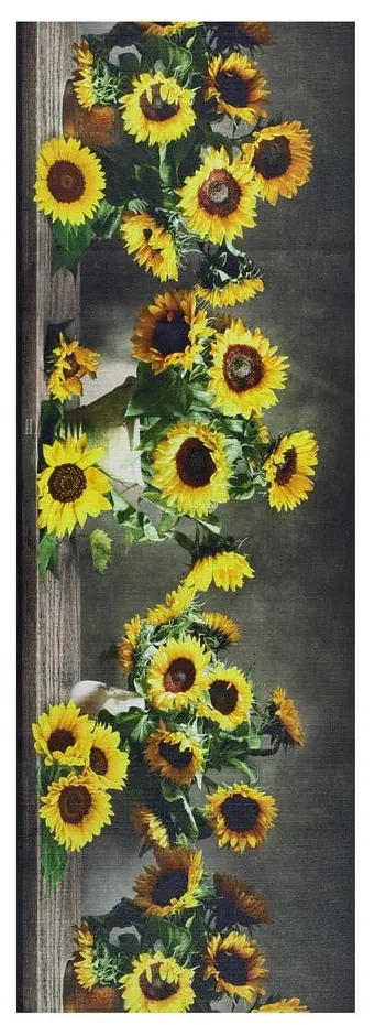 Covor Universal Ricci Sunflowers, 52 x 200 cm