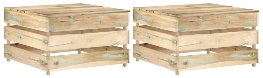 Mese de gradina din paleti, 2 buc., lemn de pin tratat 1, Maro, Masa (2 buc.)