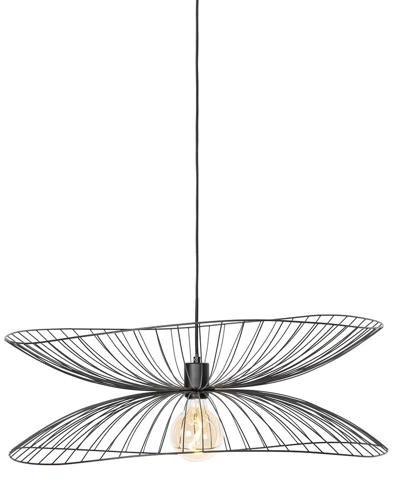 Lampă pendant de design neagră 66cm - Pua