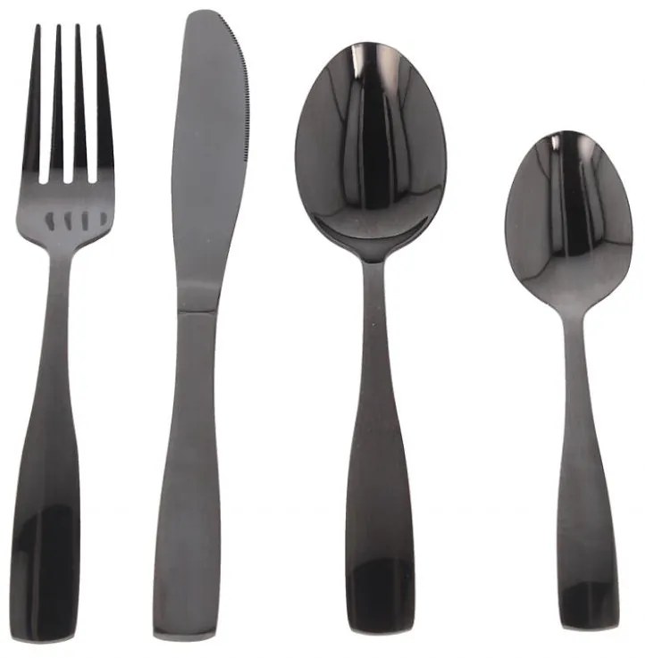 ShopJK SET DE TACIMURI INOX PENTRU 6 PERSOANE - NEGRU