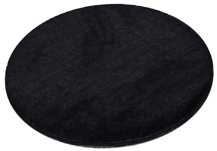 Covor Chilai Home 882CHL1042, diametru 90 cm, fire acrilice antibacteriene, negru