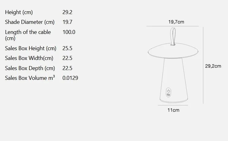 Veioza LED portabila de exterior design nordic IP54 Ara To-Go alba