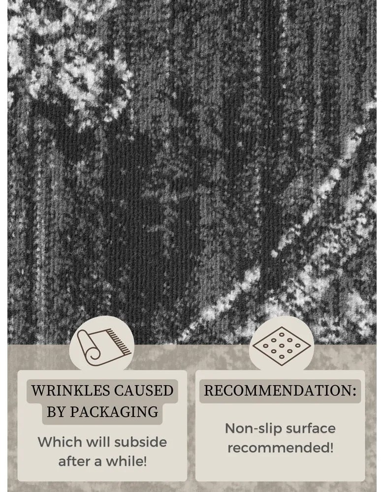 Covor gri rotund ø 160 cm Gloria Lydia – Hanse Home