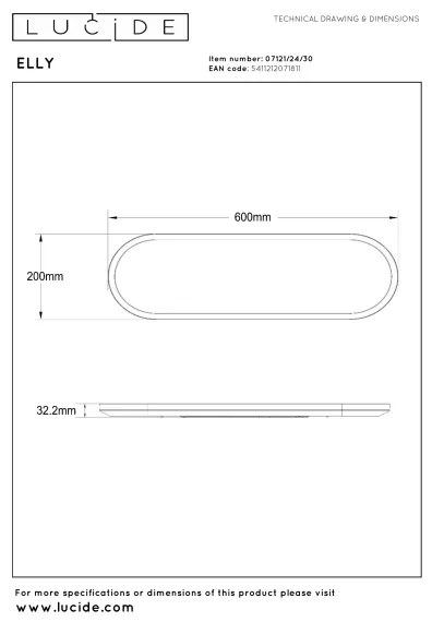 Lucide 07121/24/30 - Plafonieră LED ELLY dimabilă 24W/230V 2700/3300/4000K