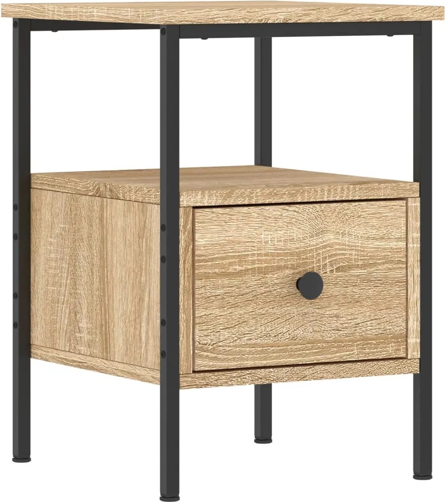 vidaXL Noptieră, stejar sonoma, 34x36x50 cm, lemn compozit