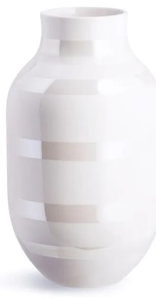 Vază din gresie Kähler Design Omaggio, înălțime 30,5 cm, alb