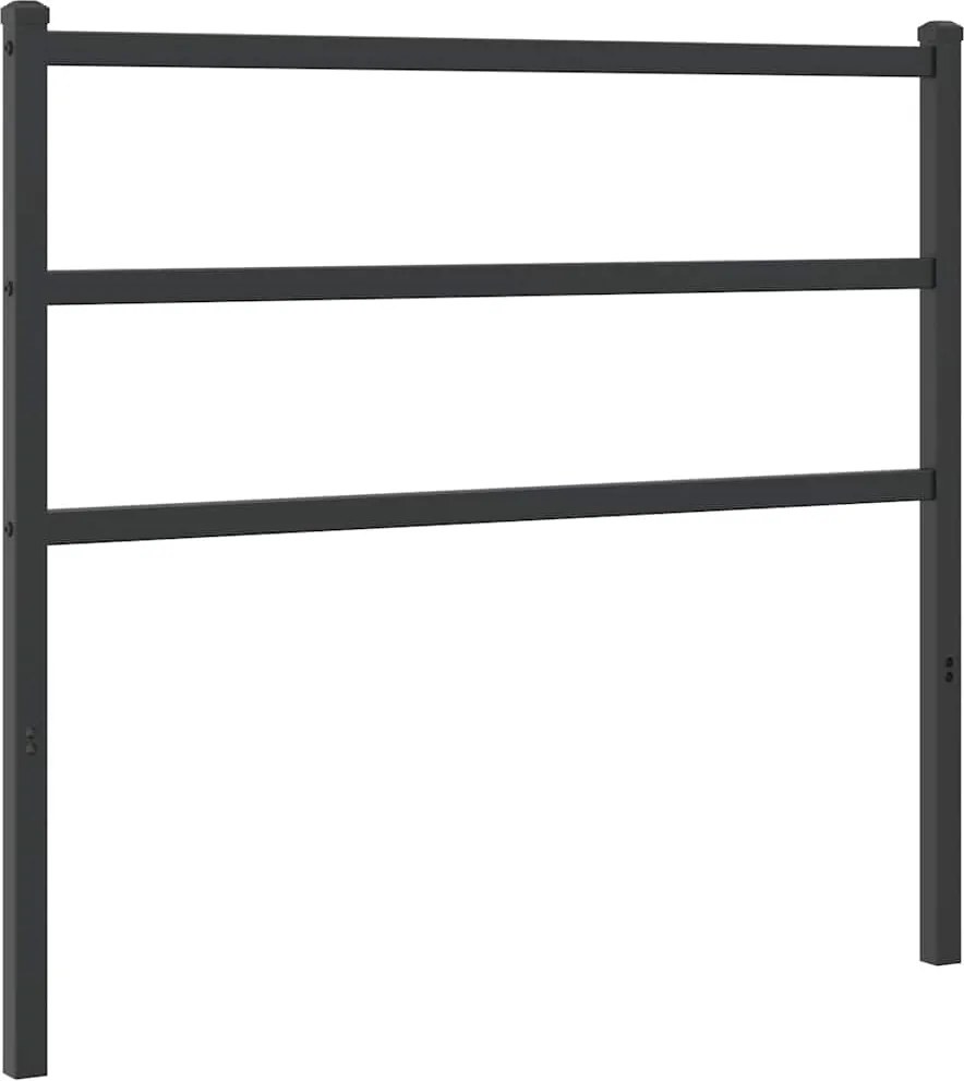 vidaXL Tăblie de pat de schimb metalică, negru, 107 cm