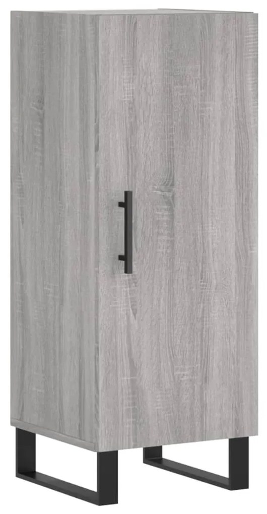 vidaXL Servantă, gri sonoma, 34,5x34x90 cm, lemn compozit