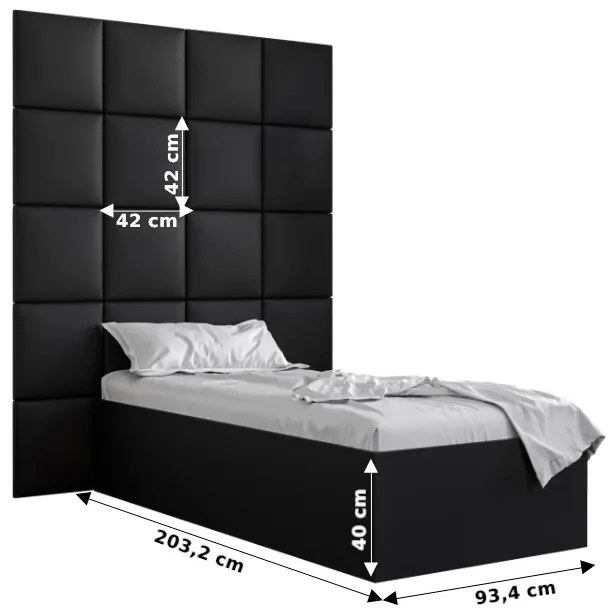 Zondo Pat de o persoană cu tăblie tapițată 90 cm. 1045959