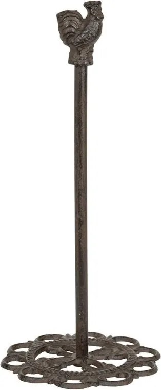 Suport vertical pentru prosoape de bucatarie, maro, din fonta, H35cm, Campagne