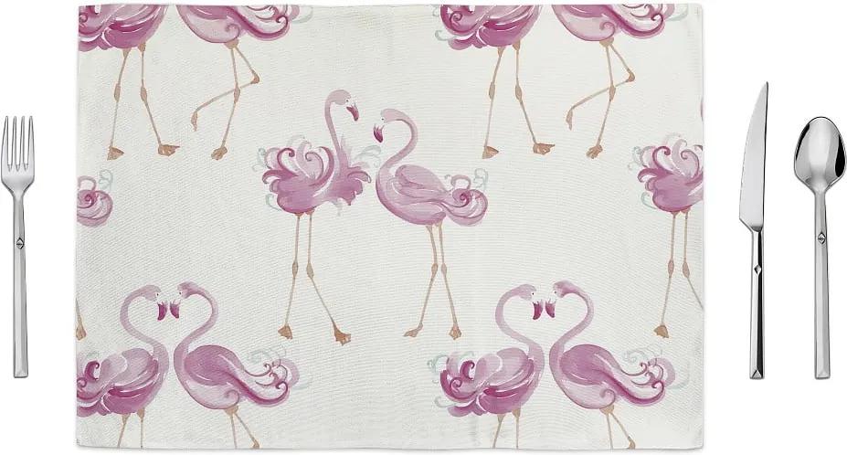 Suport farfurie Home de Bleu Love Flamingos, 35 x 49 cm