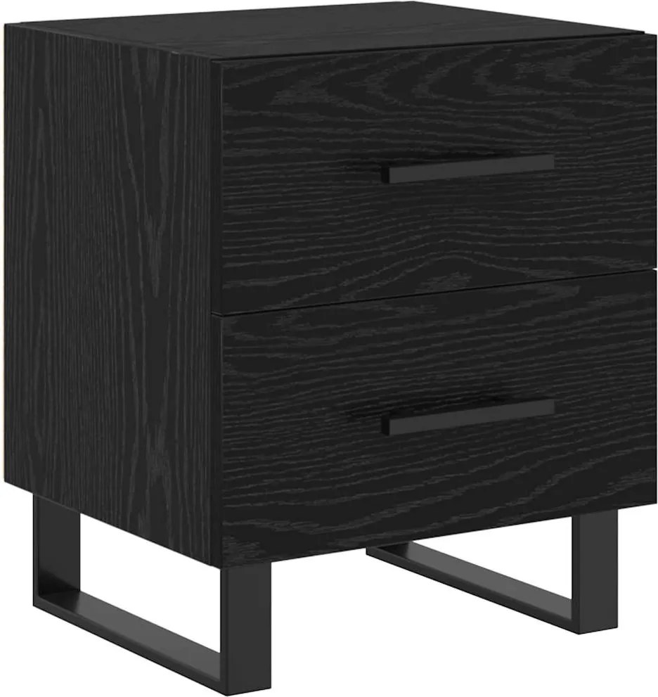 vidaXL Dulap de noapte Stejar Negru 40 x 35 x 47,5 cm Lemn compozit