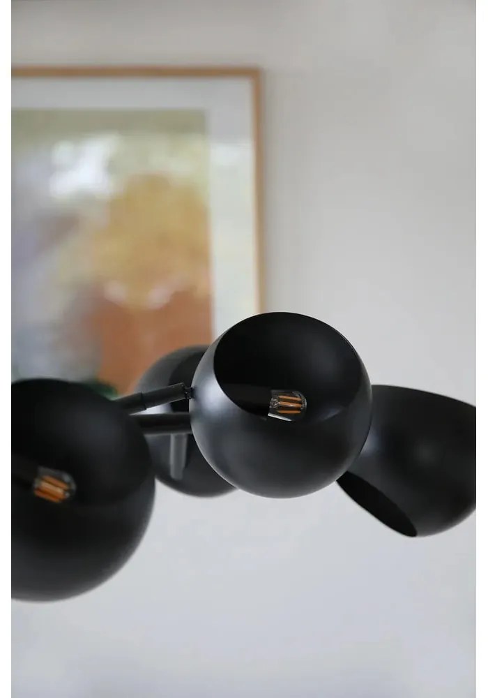 Lustră neagră cu abajur din metal Edgar – Markslöjd