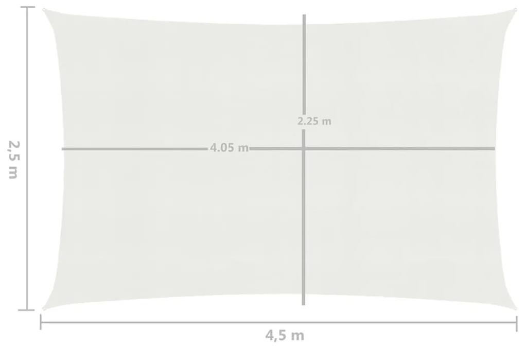Panza parasolar, alb, 2,5 x 4,5 m, HDPE, 160 g m   Alb, 2.5 x 4.5 m
