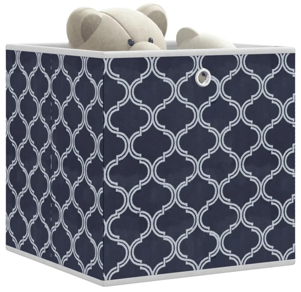 vidaXL Cutii depozit pliabile 10buc albastru 32x32x32cm textil nețesut