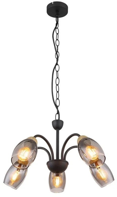 Lustra 5L design modern Gerly negru