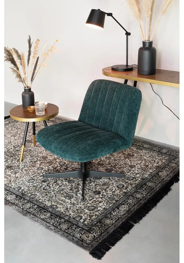 Veioză neagră cu abajur din metal (înălțime 60 cm) Hajo – White Label